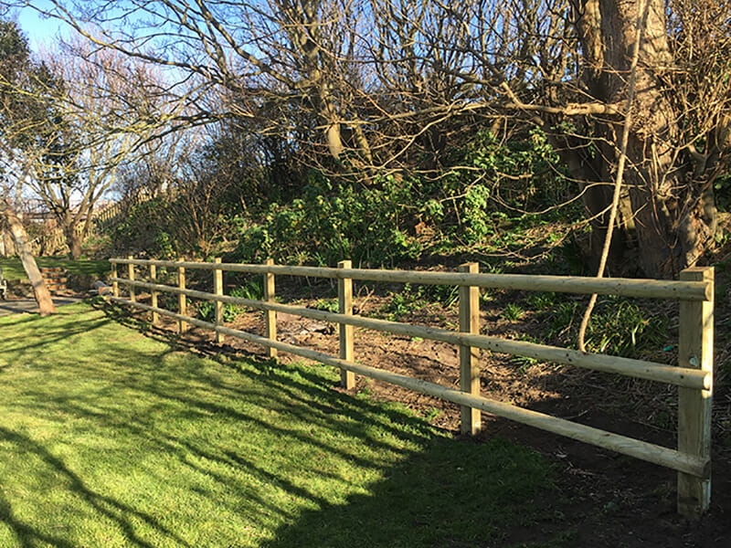 Nailed Square Post And Rail Fencing Jacksons Fencing