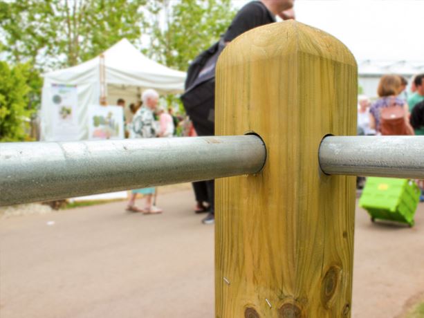 silver rail demarcation fencing