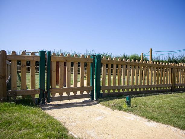 timber play area fencing