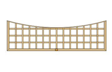 Concave square trellis