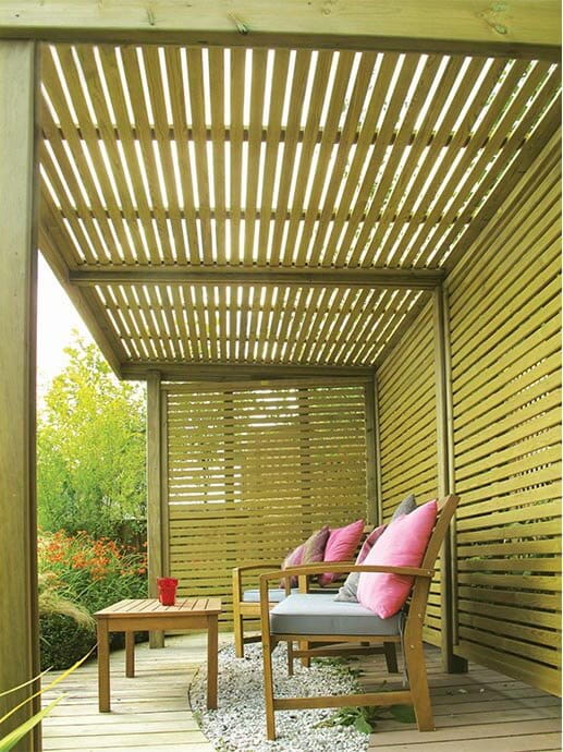 Slatted Wooden Garden Shelter | The Retreat | Jacksons Fencing