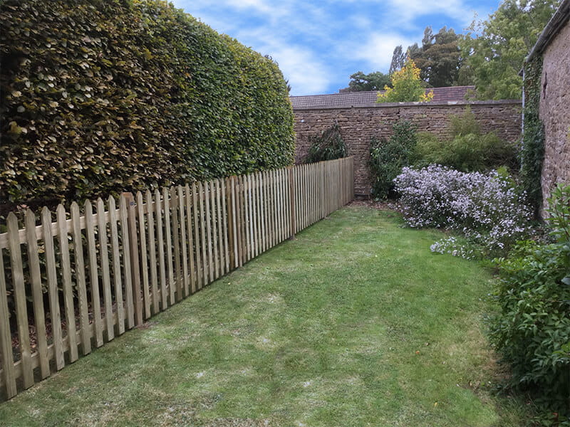 Fence edging for outlet dogs