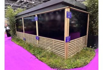 Solar fence panels showcased in the Garden of the Future show garden