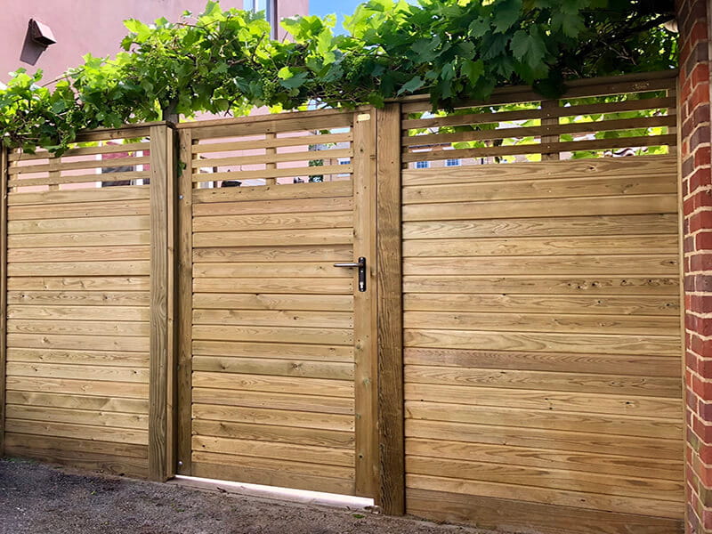 Garden Gate with Fitted J lock