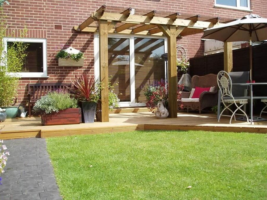 Pergola house giving shade