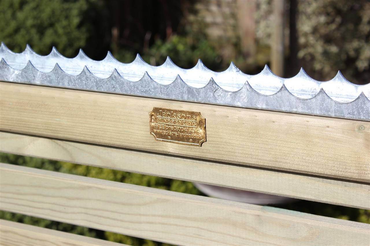 Security Comb installed on a fence